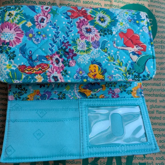Vera Bradley Disney Wallet Ariel Floral Little Mermaid - Picture 4 of 4